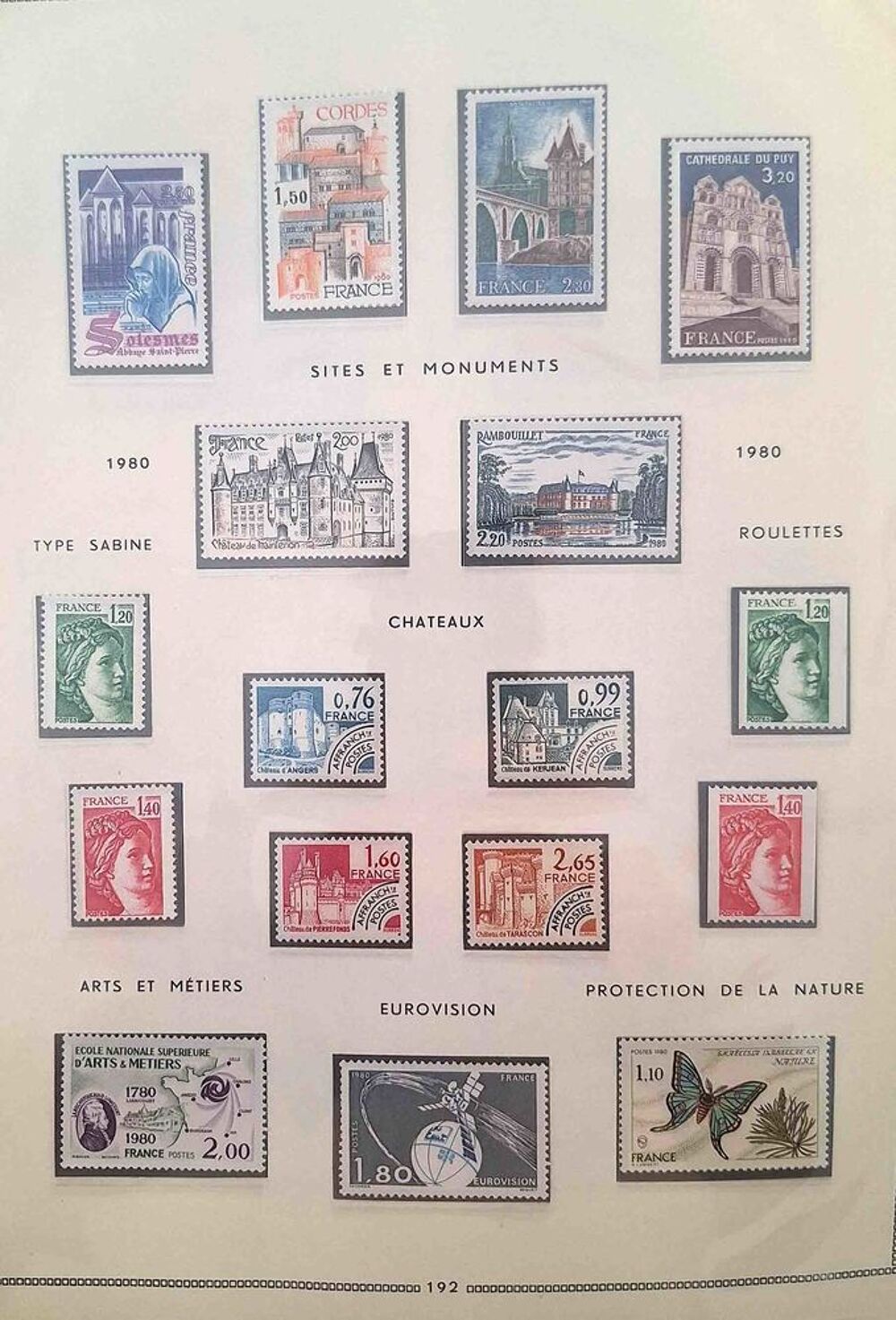S&eacute;rie de timbres de collection de France F3 