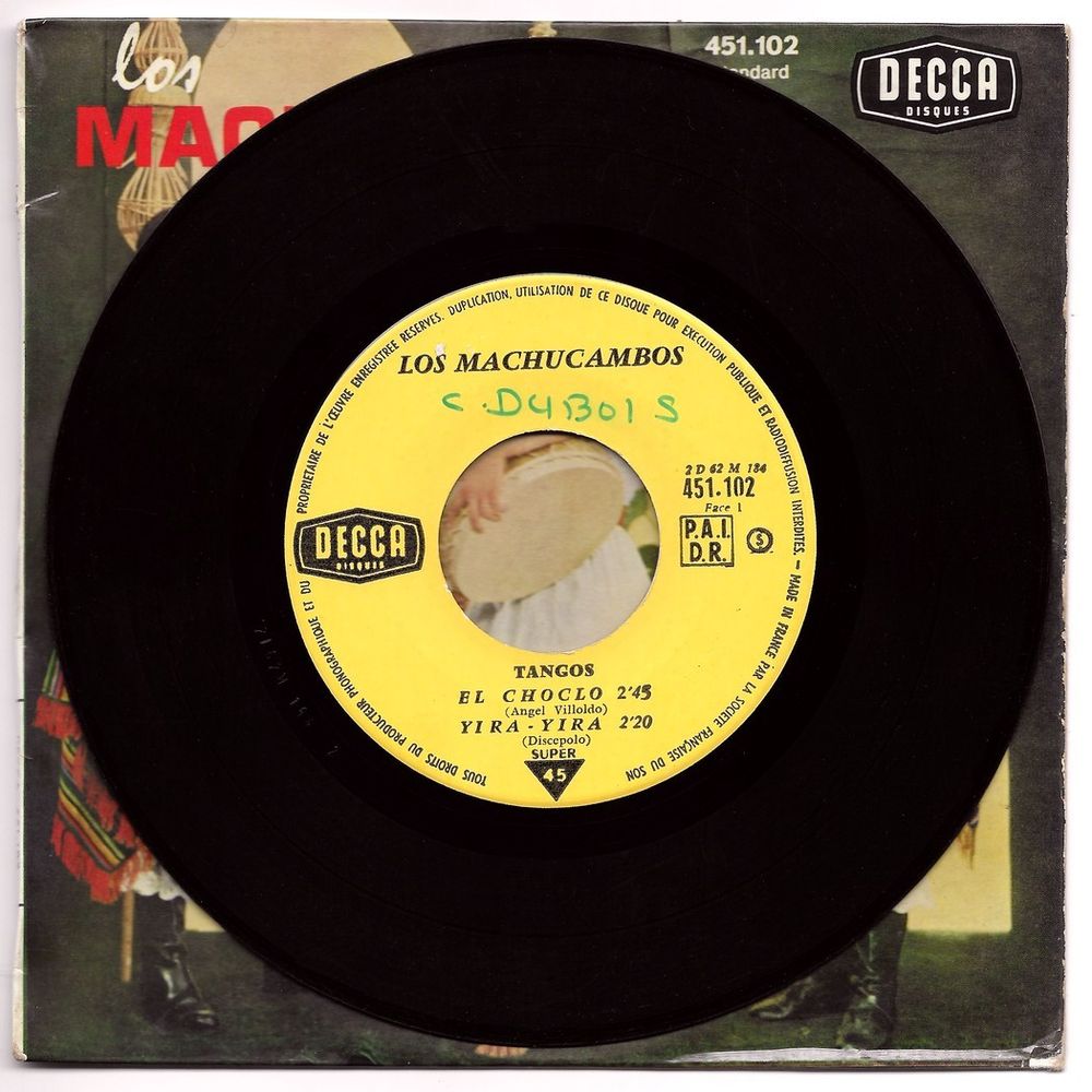 LOS MACHUCAMBOS - 45t EP - 4 TANGOS - EL CHOCLO - BIEM 1962 CD et vinyles