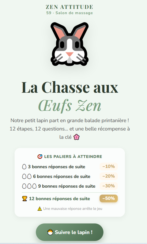 suivez le lapin de P&acirc;ques 70 59400 Cambrai