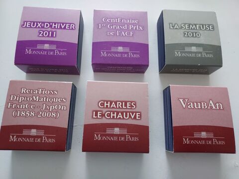 superbe lot de 6 coffrets complets monnaie de Paris 300 Talant (21)