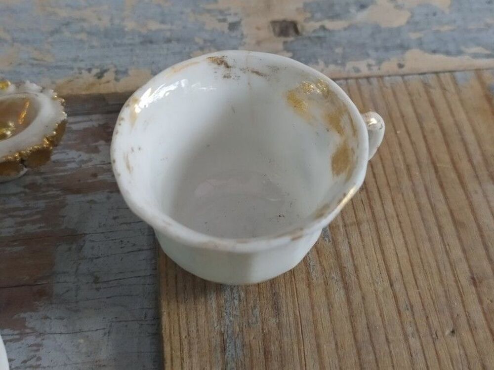 Ancienne Dinette Service &agrave; Th&eacute; Porcelaine de Paris XIXeme 