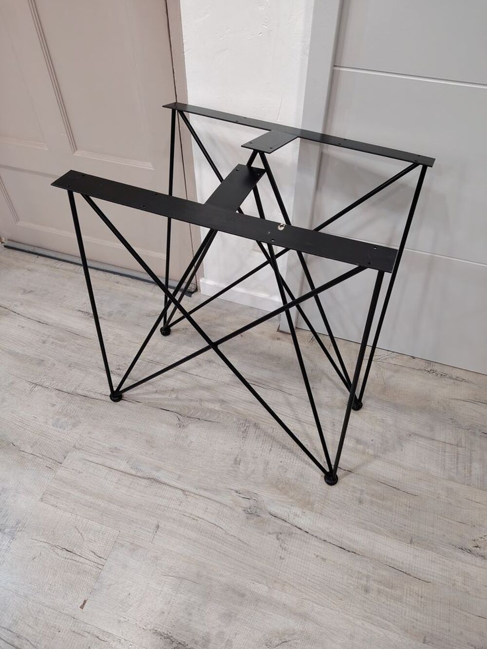 Pieds de table acier 62x22x72 design Bricolage