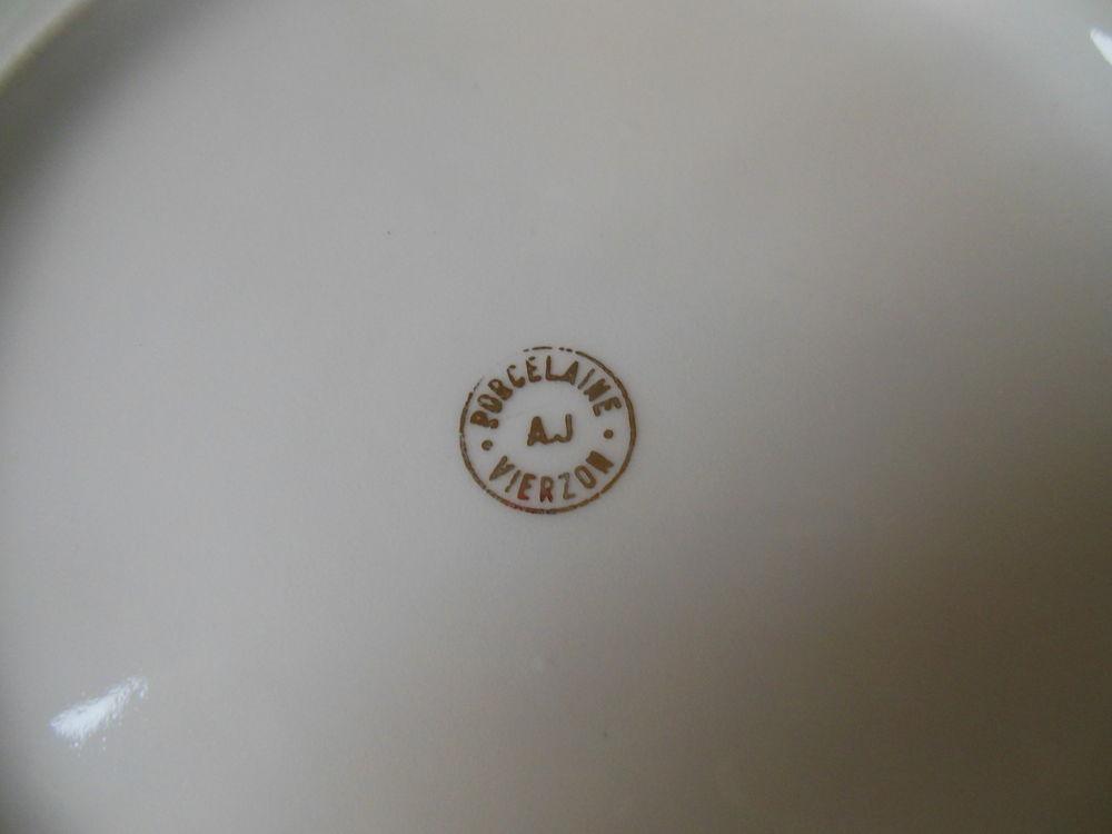 Assiette plate d&eacute;corative Porcelaine Vierzon Cuisine