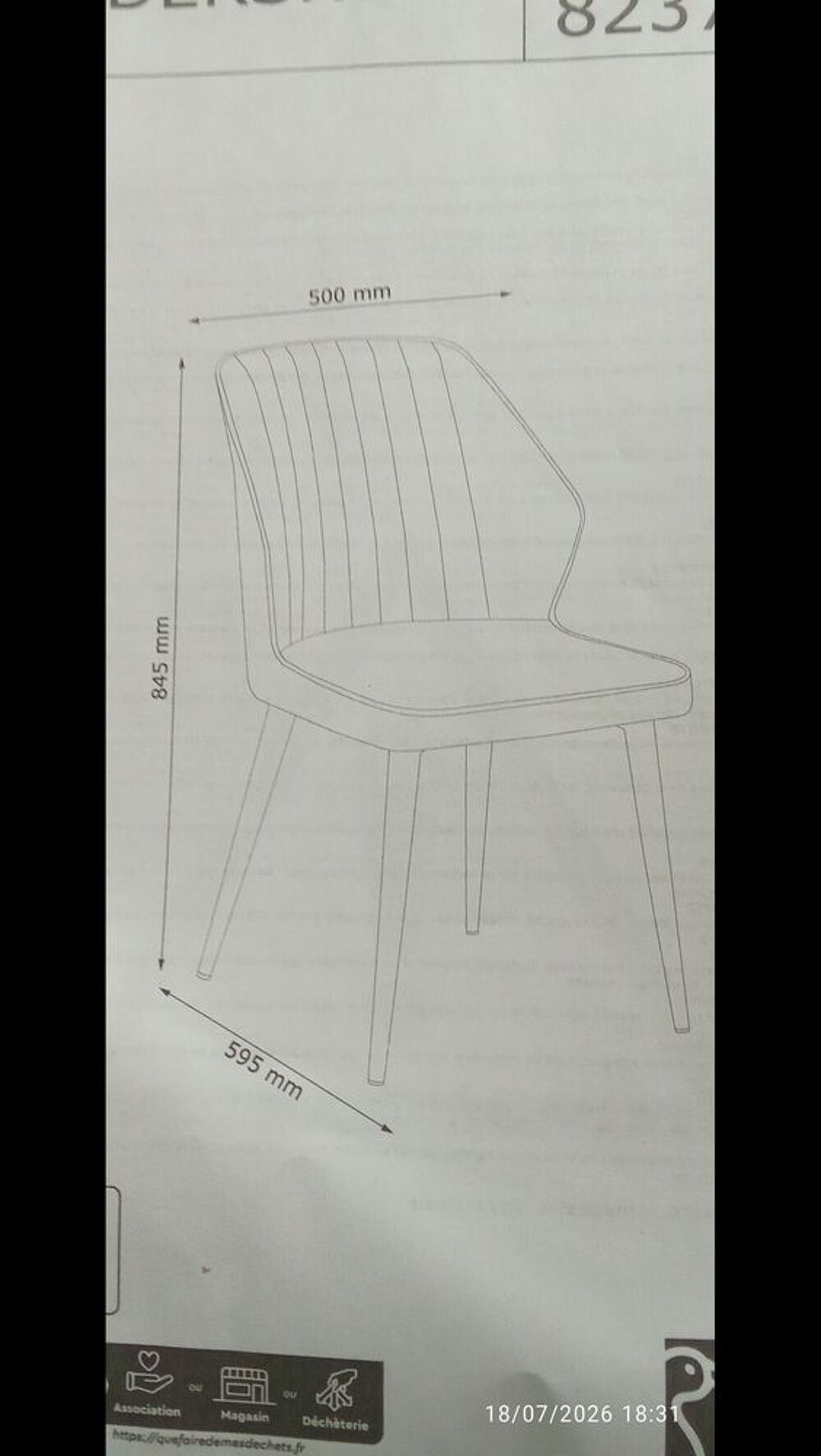 2 chaises neuves LUNDERSKOV Meubles