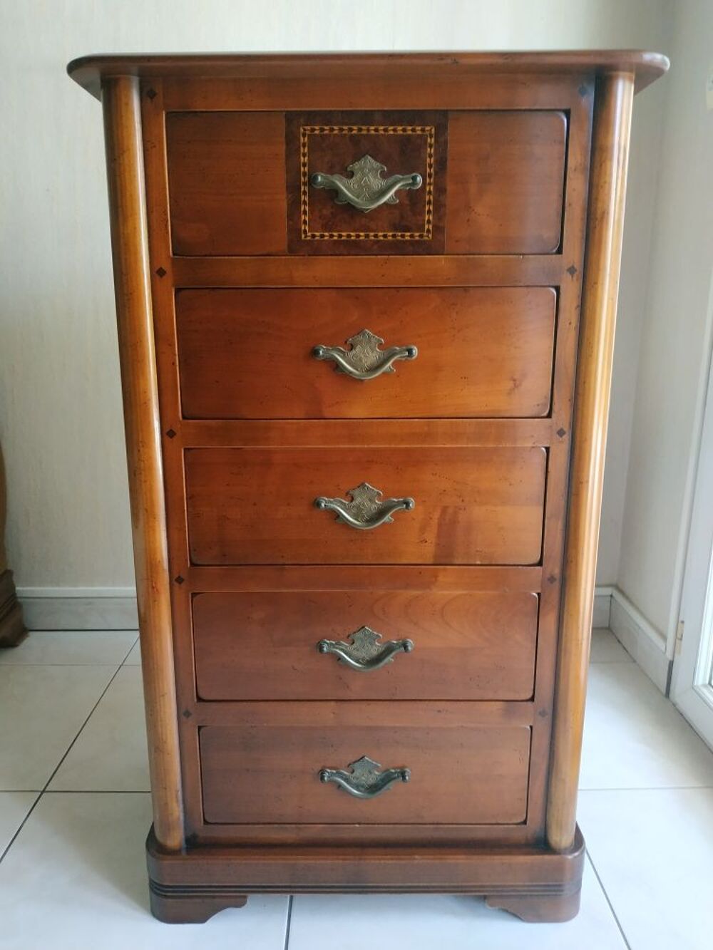 Meuble de rangement Chiffonnier Merisier massif, prix &agrave; d&eacute;battre Meubles