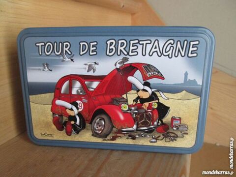 Boite en mtal motif  Tour de Bretagne  8 Goussainville (95)