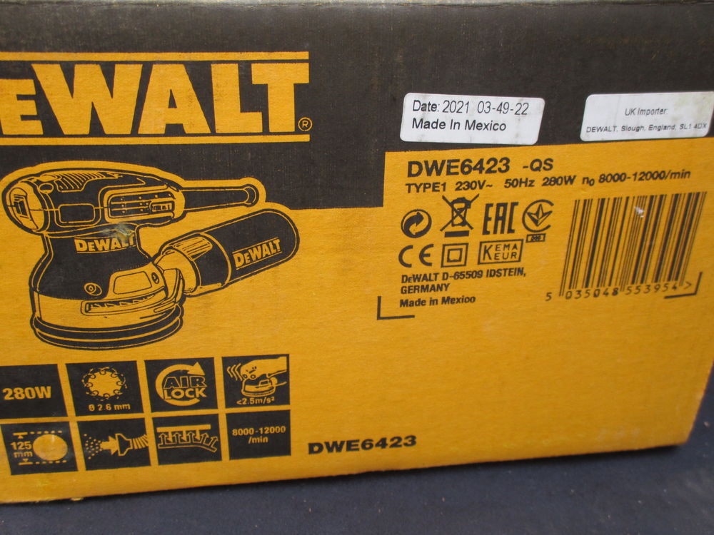 DeWALT DWE6423 - Ponceuse excentrique Bricolage