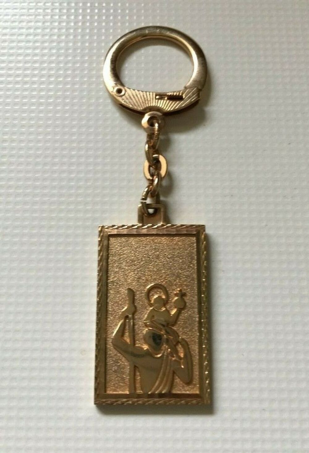 ancien et rare PORTE CL&Eacute; Plaqu&eacute; Or "S&Eacute;GIR" 