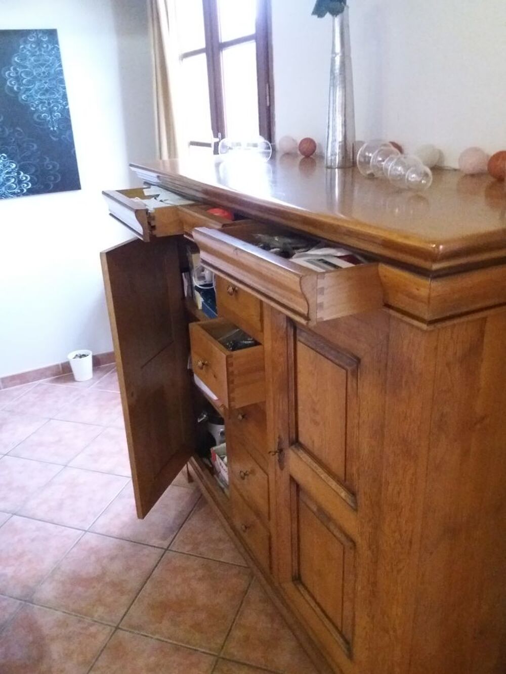 meuble bas "fromager" en ch&ecirc;ne massif. Meubles