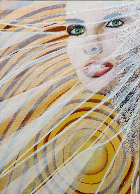 Tableau-photo  Femme-soleil  20x30 cm 65 Saint-Gen�s-Champespe (63)