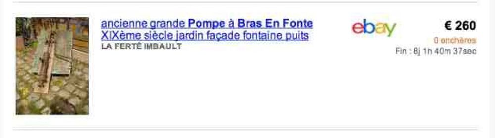 Ancienne pompe &agrave; bras en fonte, restaur&eacute;e 121 D�coration