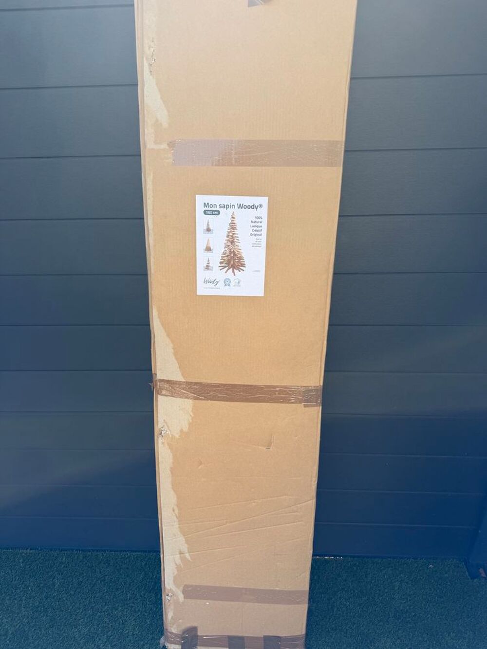 Sapin de No&euml;l en bois Woody 160 cm Décoration