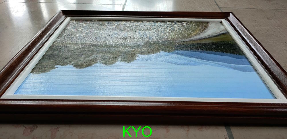 J.DELOYE - Tableau peinture toile paysage Montagnes du Jura Décoration