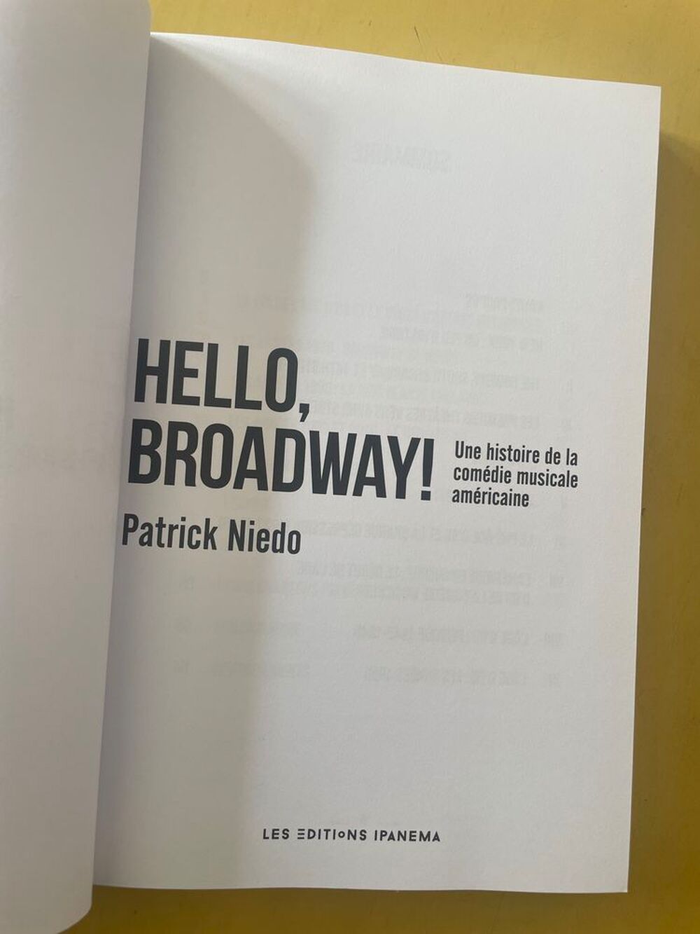 livre Hello, Broadway ! - Une histoire de la com&eacute;die musical Livres et BD