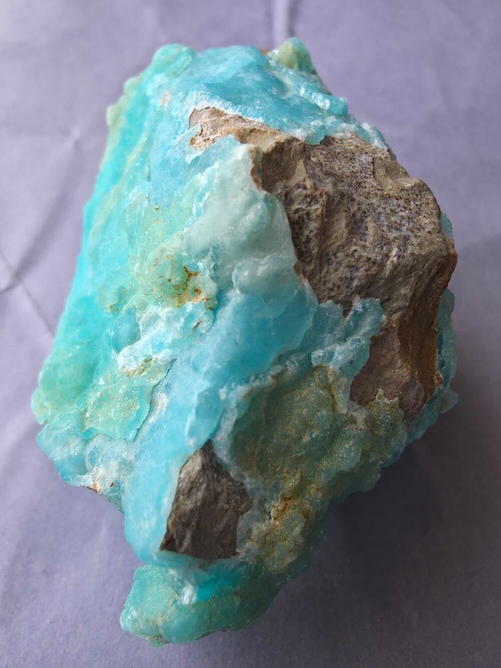 Pierre Naturelle H&eacute;mimorphite Turquoise du Congo-176g 