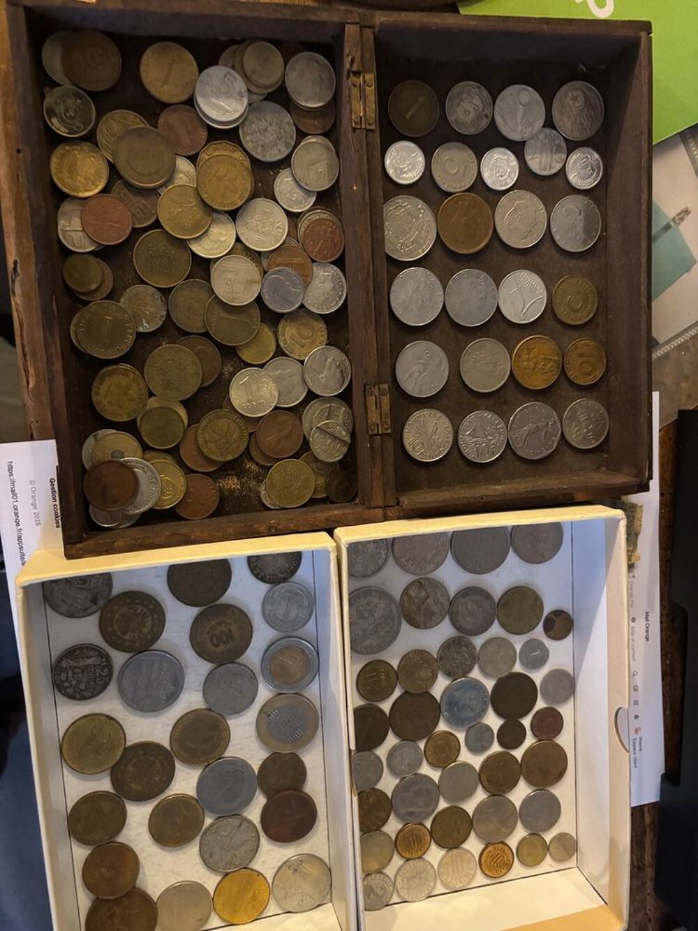 LOT IMPORTANTDE PIECES ANCIENNES DE MONNAIES 