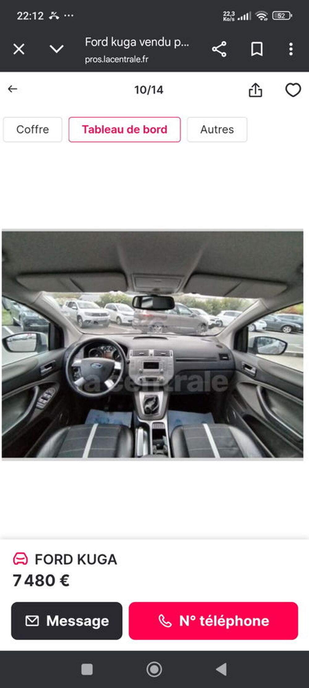 Kuga 2.0 TDCi 136 DPF 4x4 Titanium 2009 occasion 22640 Pl&eacute;n&eacute;e-Jugon