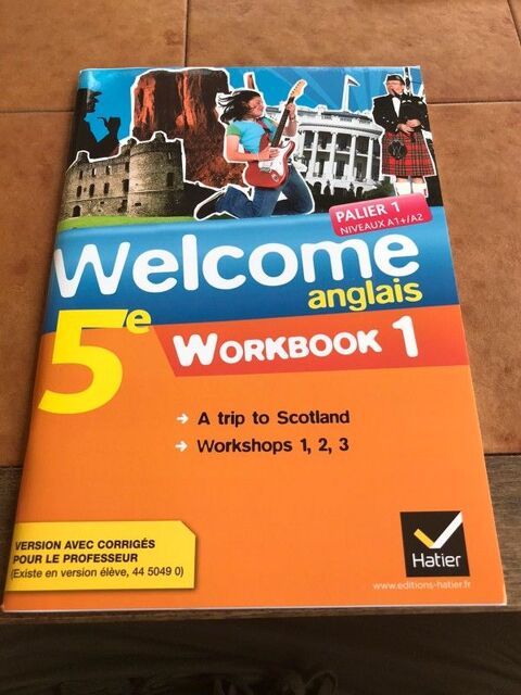 Workbook 1 et 2 Welcome 5ème 18 Strasbourg (67)