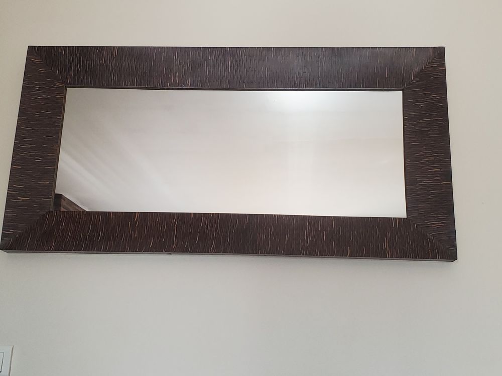 Miroir avec cadre en bois exotique Meubles