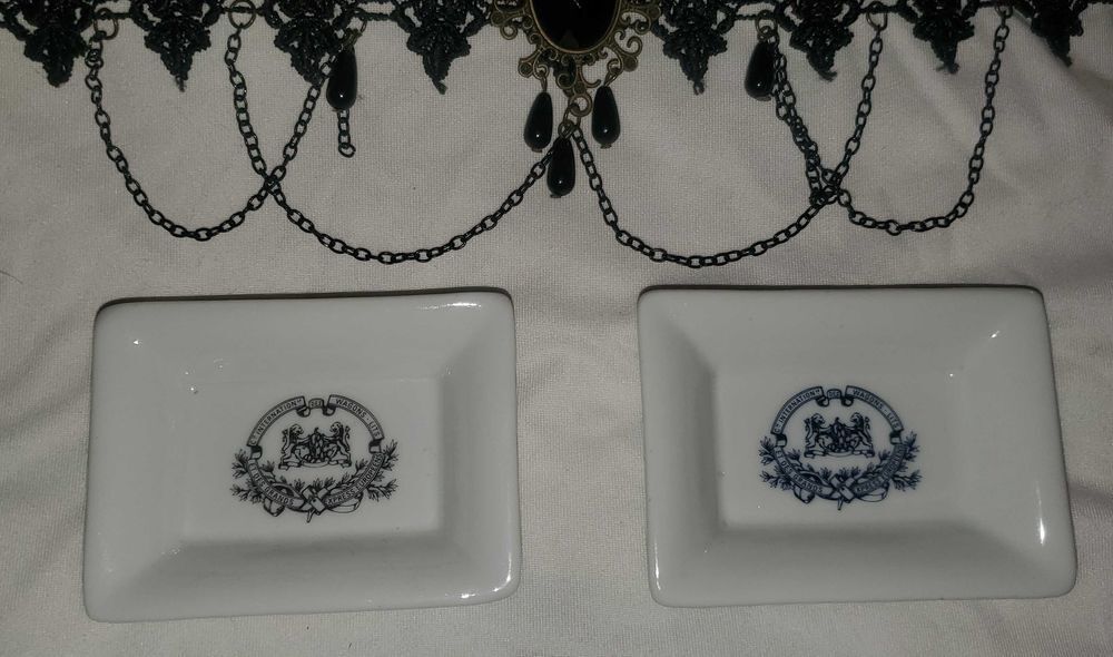 €&cent; Paire de vide-poches / coupelles Orient-Express Compagnie des Wagons-Lits 