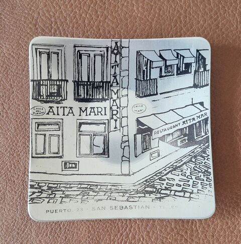 ramasse monnaie publicitaire aluminium 
restaurant espagnol  5 Carnon Plage (34)