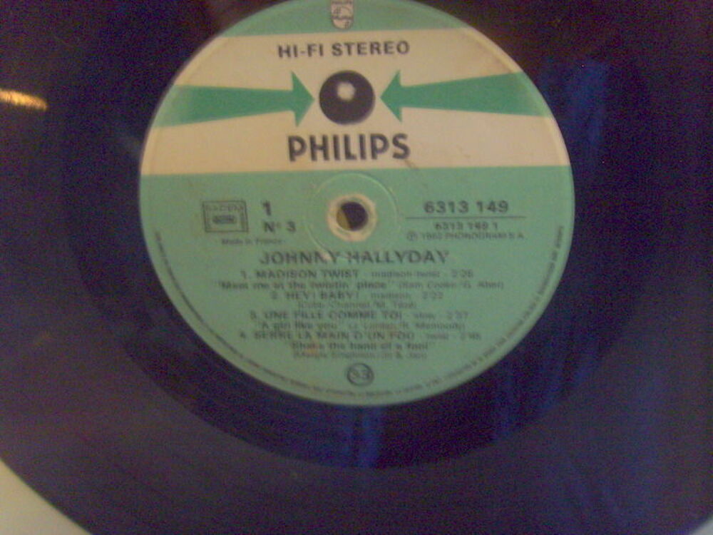 JOHNNY HALLYDAY,rare VINYLE ORIGINE de 1962 CD et vinyles