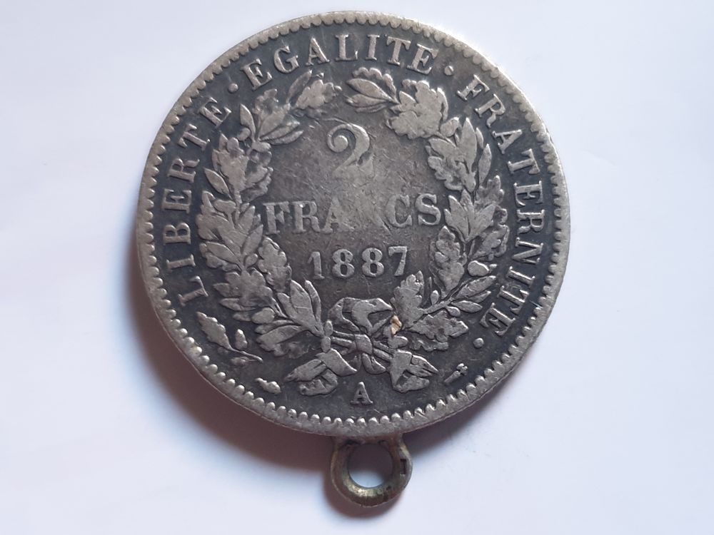 Pi&egrave;ce de 2 francs C&eacute;r&egrave;s Argent 1887 A 