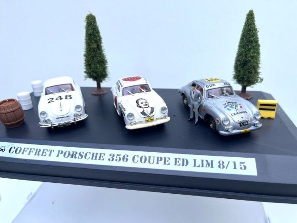 Coffret original avec 3 Porsche 356 Coup&eacute; 1952
Echelle 1/43 Jeux / jouets