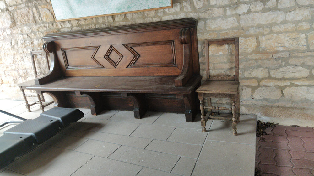 Banquette bois massif style Eglise Meubles