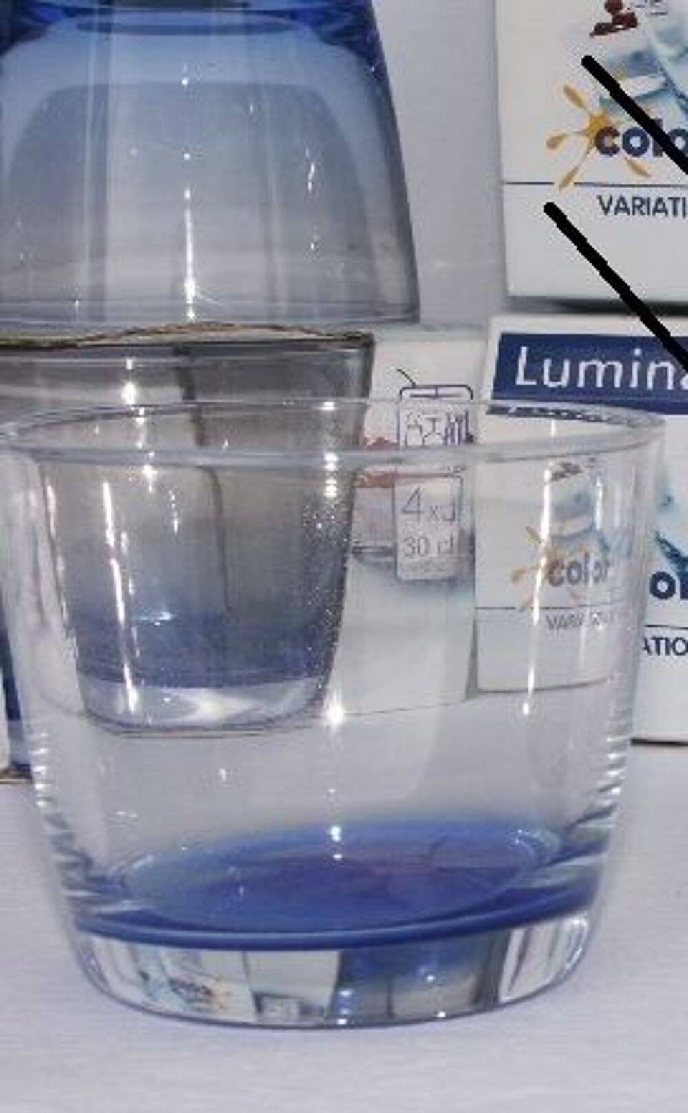 Pack 4 verres soufl&eacute;s Luminarc Hauteur 8cm - NEUF Décoration