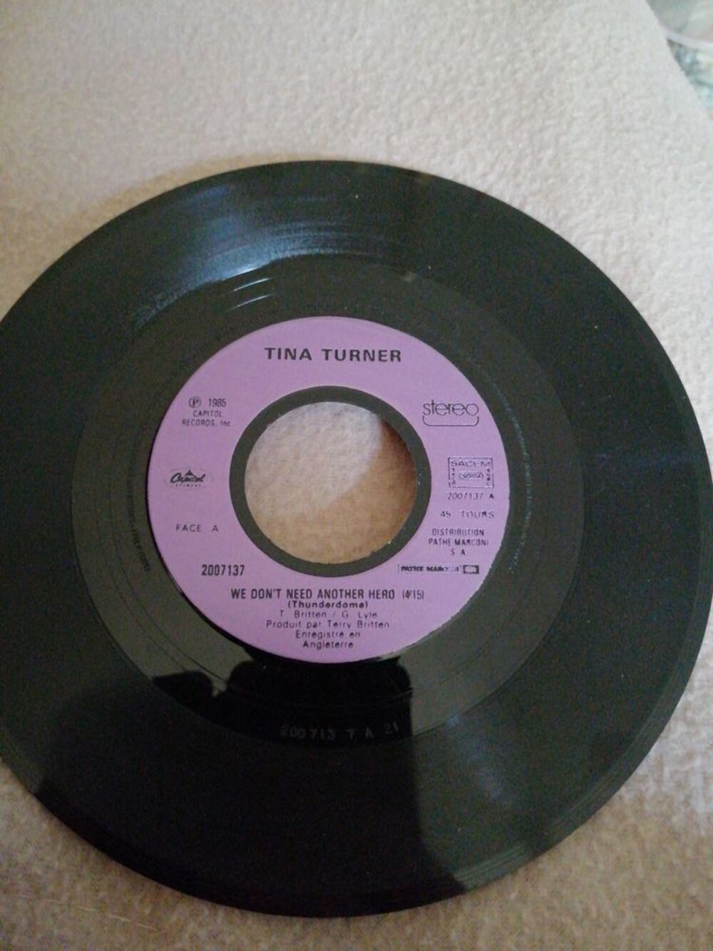 Vinyle 45 tours Tina Turner &quot;MASMAX&quot; 1985 CD et vinyles