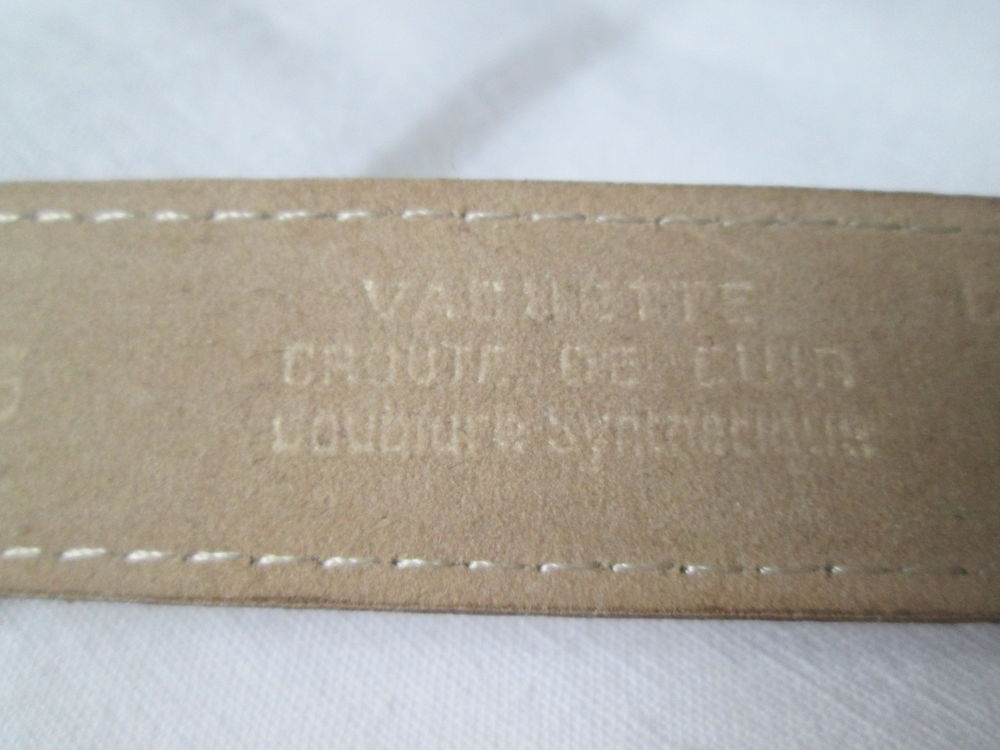 Ceinture homme croute de cuir vachette marron Vêtements