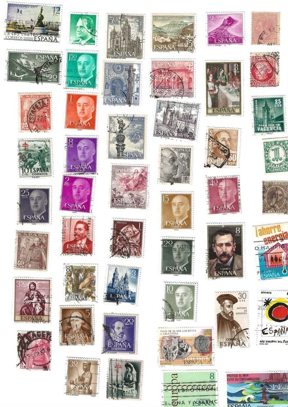 128 Timbres Collection Philat&eacute;lique d'Espagne 