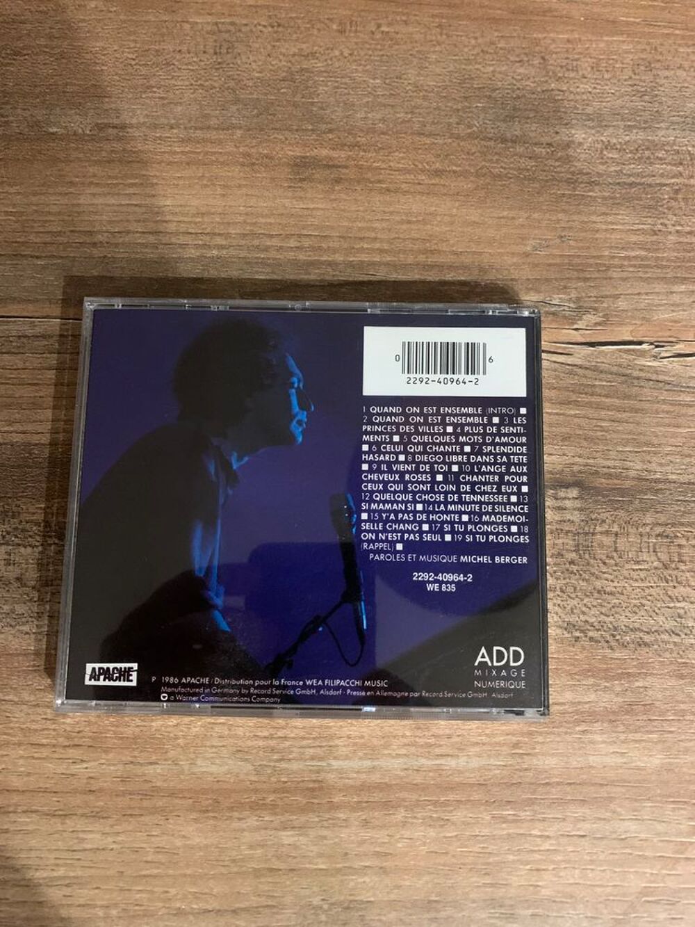 CD Michel Berger " Apache - Zenith 86 " CD et vinyles