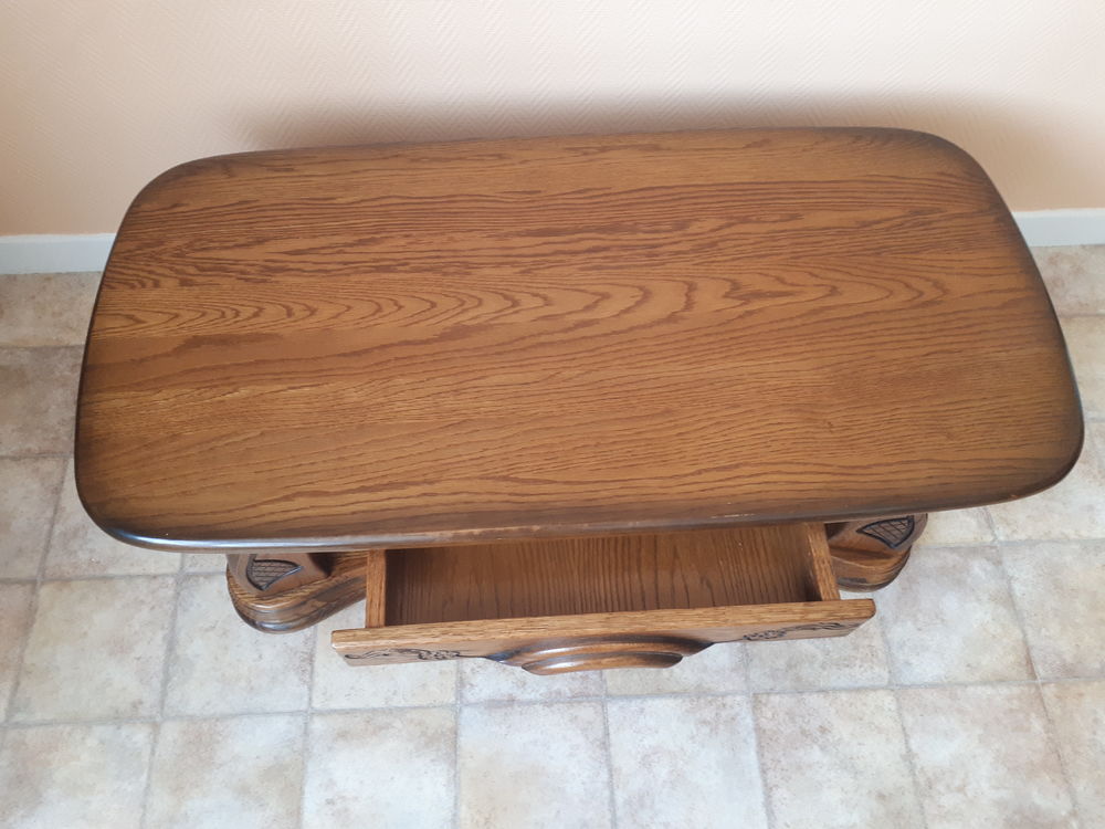 Table basse de salon style ancien en bois massif Meubles