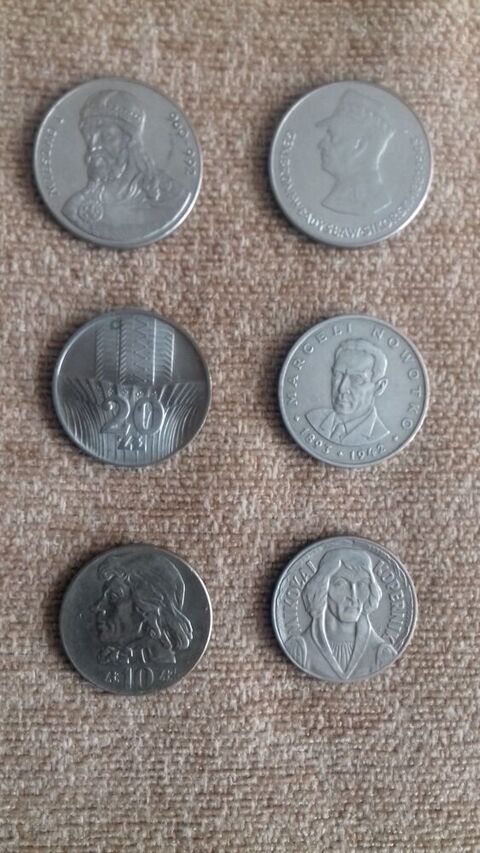 6 PIECES POLOGNE 1971 à 1981 Éragny (95)