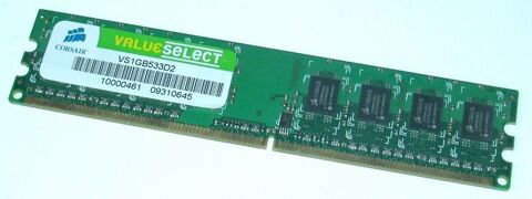 barette memoire Corsair 1GB DDR2 PC2-4200U 533MHz 18 Versailles (78)