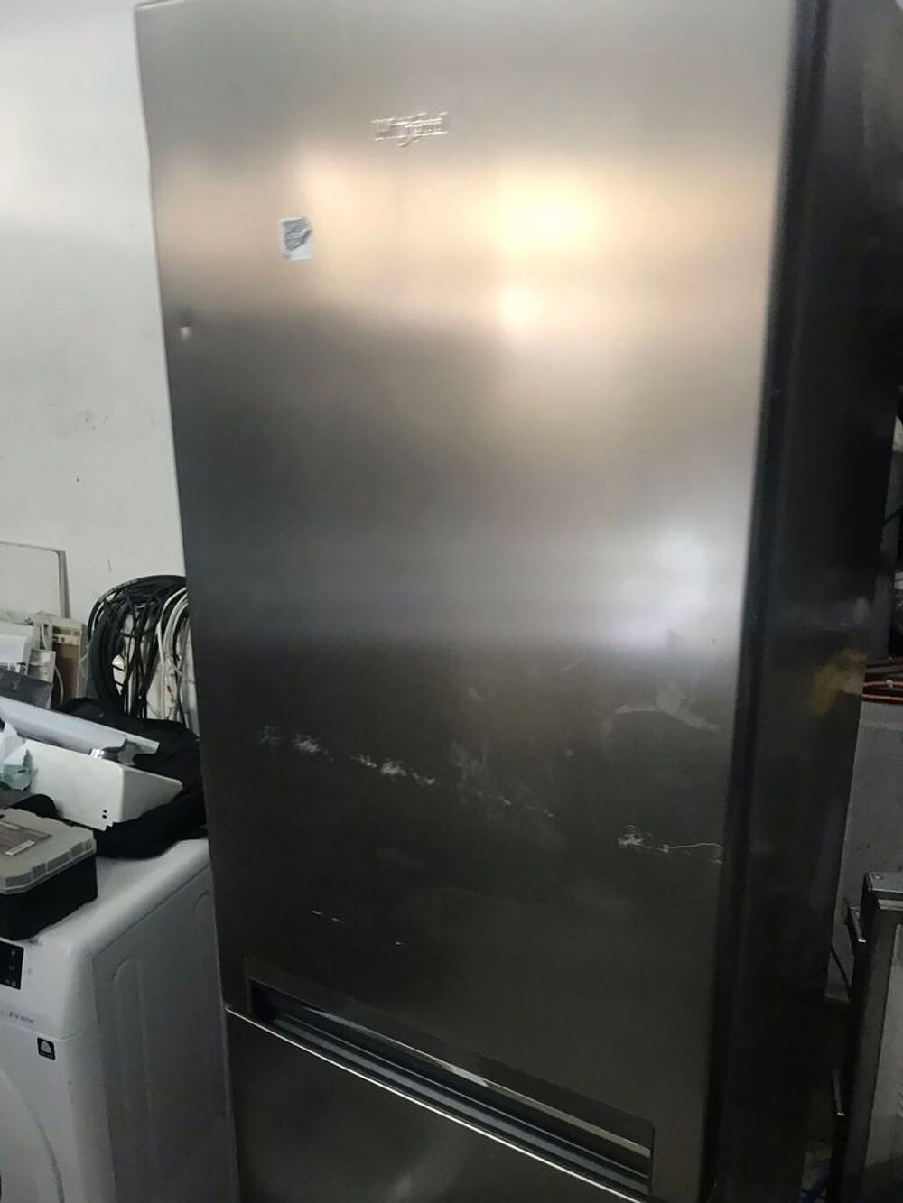 frigo cong&eacute;lateur whirpool 185 60 60 inox excellent &eacute;tat livraison et installation assur&eacute;e Electroménager