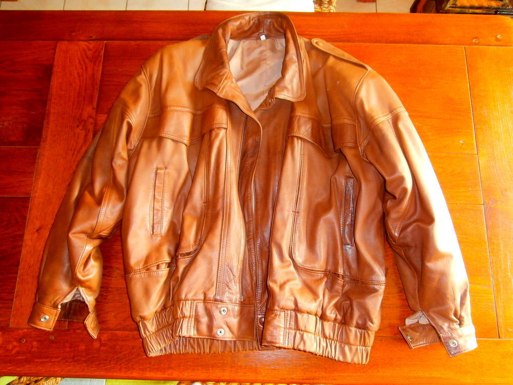 BLOUSON CUIR HOMME VINTAGE Vtements