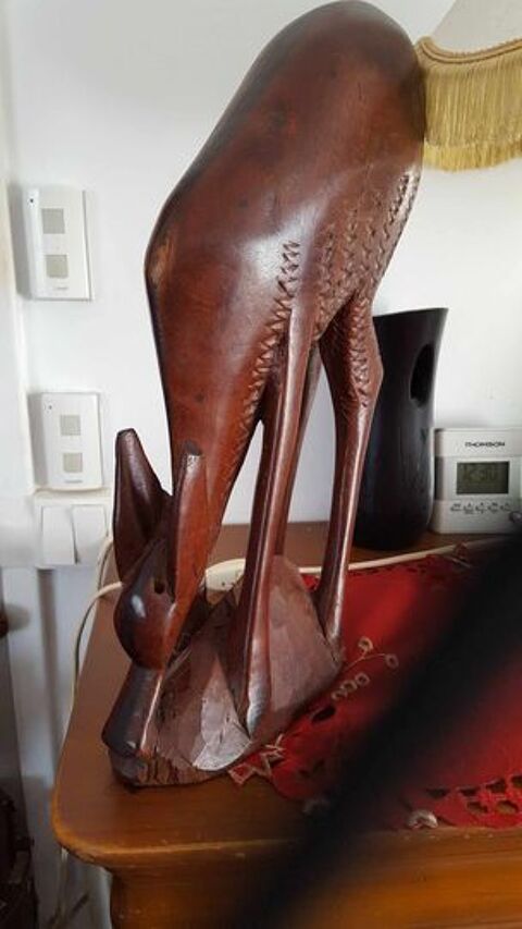  Statue belle antilope en bois exotique artisanal N�1274 5 Beaune (21)