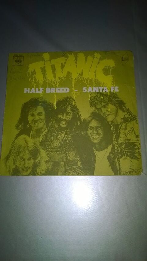 Vinyle 45 T  Titanic 
Half Breed 
Bon etat
Half Breed
San 5 Talange (57)