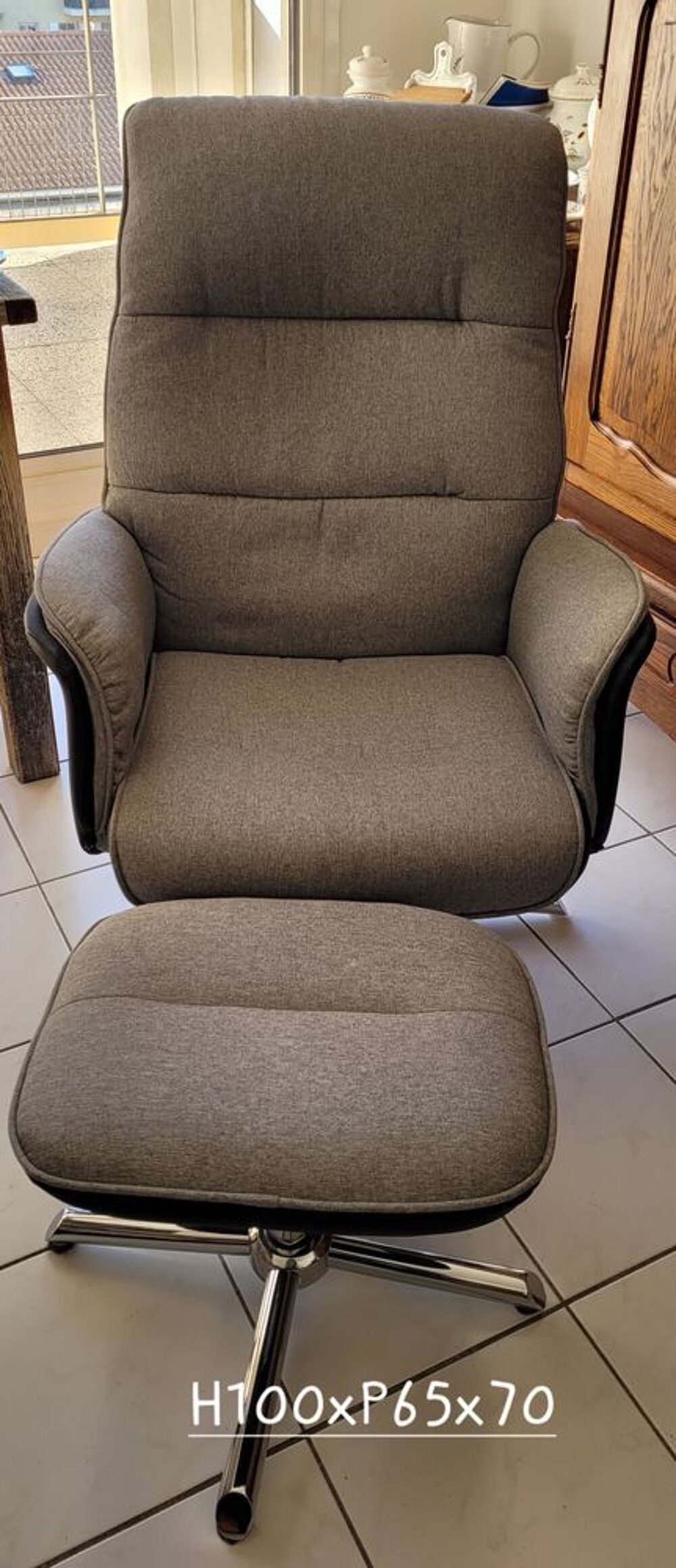 Fauteuil relax pivotant avec repose pieds Meubles