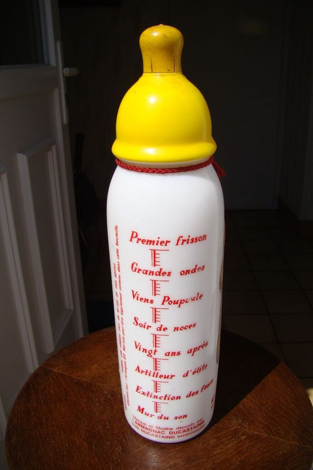 Ancienne bouteille / biberon Armagnac Ducastaing (vide) 1960 