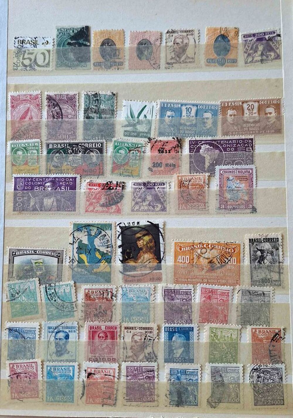 S&eacute;rie de timbres de collection du Br&eacute;sil (Bolivie) 