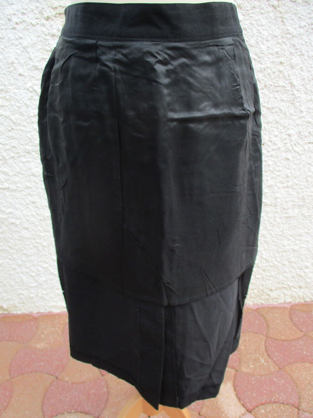 Jupe Droite Noire Made in France - Taille 44 - Vintage Vêtements