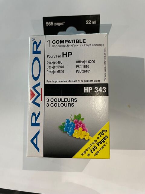 Cartouche encre 3 couleurs HP 343 NEUVE 30 Le Plessis-Robinson (92)