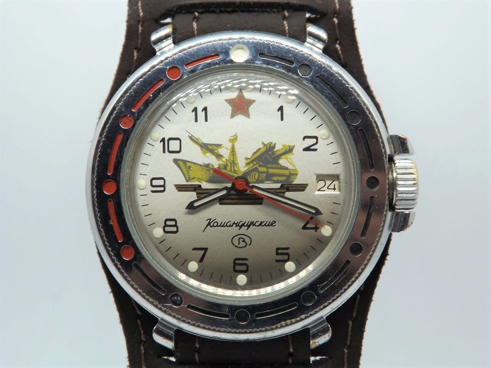 Montre sovi&eacute;tique Vostok Komandirskie rare boitier et rond Bijoux et montres