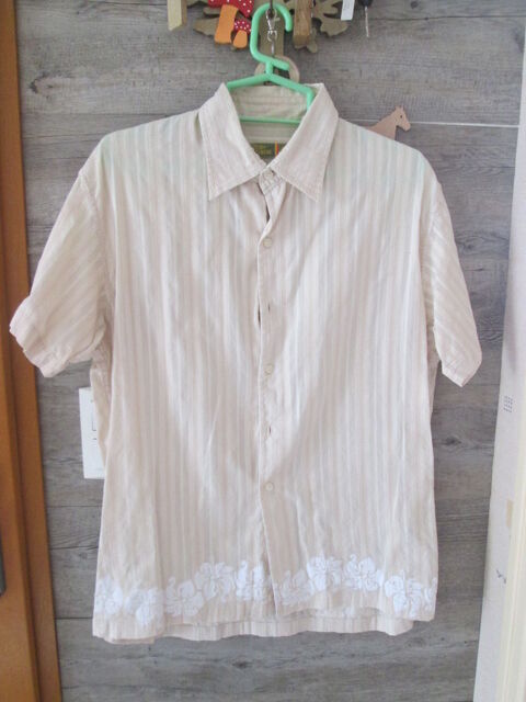 Chemise homme manches courtes beige Celio taille L 11 Chauriat (63)