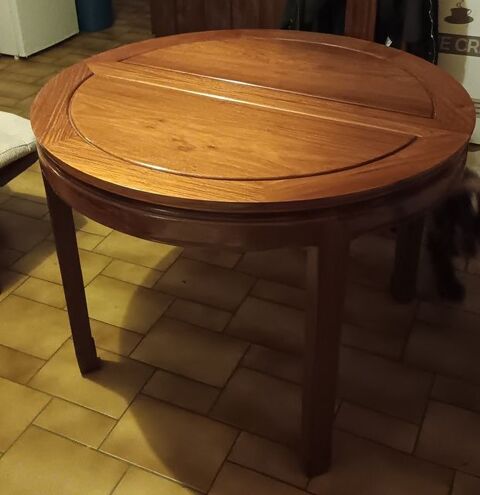 Table ronde bois massif avec rallonge Villers-Cotterêts (02)