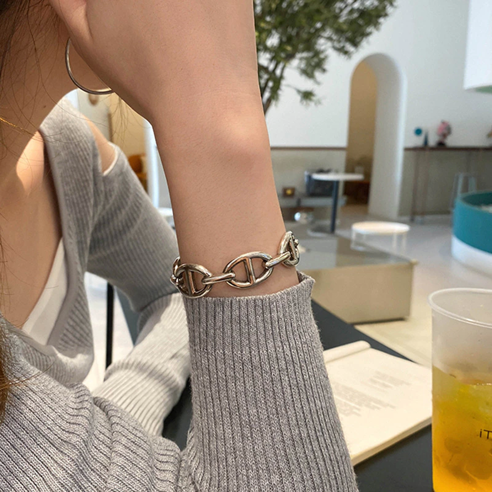 Bracelet chaine d ancre argent 925 Bijoux et montres